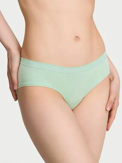 Victoria's Secret Seamless Shimmer Hiphugger Panty In Blue