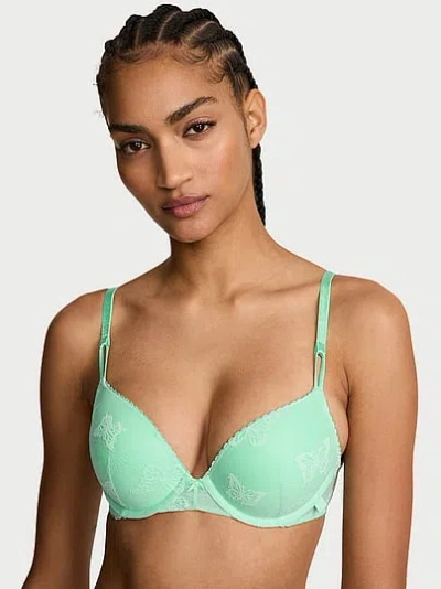 Victoria's Secret Sexy Tee Butterfly Mesh Push-up Bra In Green