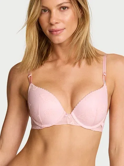 Victoria's Secret Sexy Tee Butterfly Mesh Push-up Bra In Pink