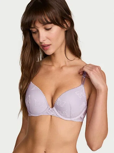 Victoria's Secret Sexy Tee Butterfly Mesh Push-up Bra In Black