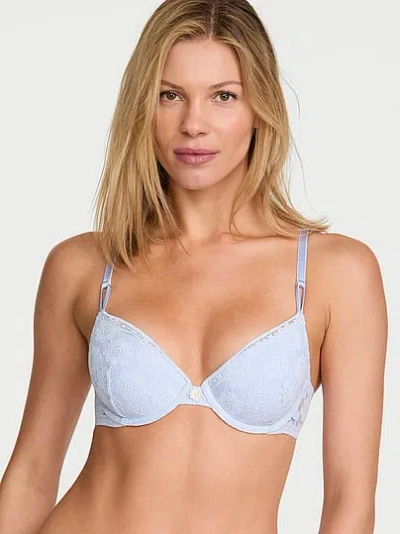 Victoria's Secret Sexy Tee Crochet Lace Lightly Lined Demi Bra In Blue