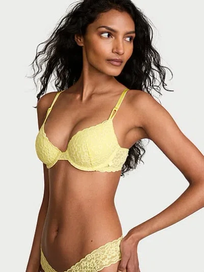 Victoria's Secret Sexy Tee Lacie Lightly Lined Demi Bra In Yellow