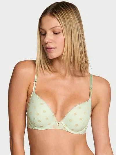 Victoria's Secret Sexy Tee Sheer Heritage Shimmer Dot Push-up Bra In Gold