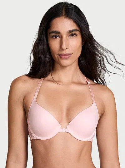 Victoria's Secret Sexy Tee Smooth Lacie Lightly Lined Front-close Demi Bra In Pink