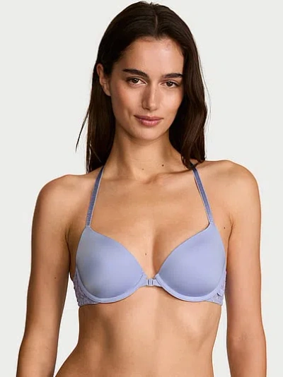 Victoria's Secret Sexy Tee Smooth Lacie Lightly Lined Front-close Demi Bra In Purple