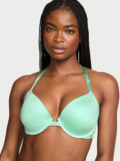 Victoria's Secret Sexy Tee Smooth Lacie Lightly Lined Front-close Demi Bra In Blue