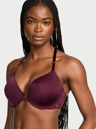 Victoria's Secret Sexy Tee Smooth Lacie Lightly Lined Front-close Demi Bra In Purple