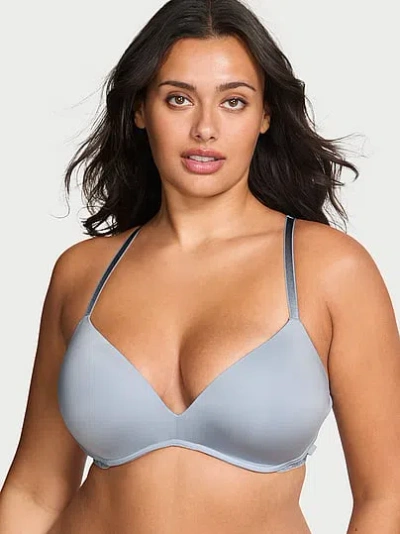Victoria's Secret Sexy Tee Smooth Lacie Wireless Push-up Bra In Gray
