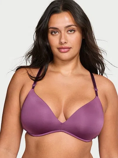 Victoria's Secret Sexy Tee Smooth Lacie Wireless Push-up Bra In Purple