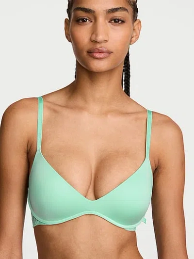 Victoria's Secret Sexy Tee Smooth Lacie Wireless Push-up Bra In Blue