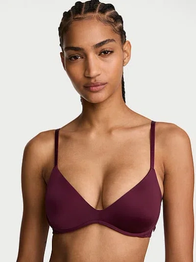 Victoria's Secret Sexy Tee Smooth Lacie Wireless Push-up Bra In Purple