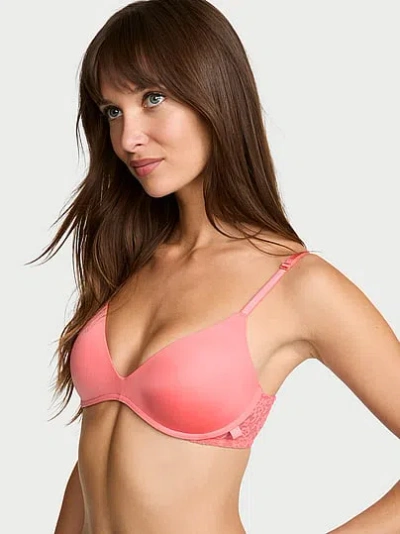 Victoria's Secret Sexy Tee Smooth Lacie Wireless Push-up Bra In Pink