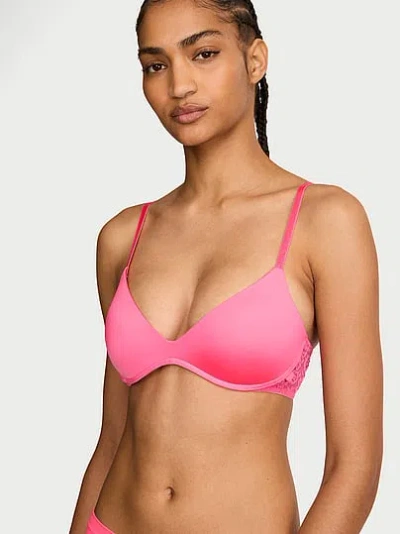 Victoria's Secret Sexy Tee Smooth Lacie Wireless Push-up Bra In Pink