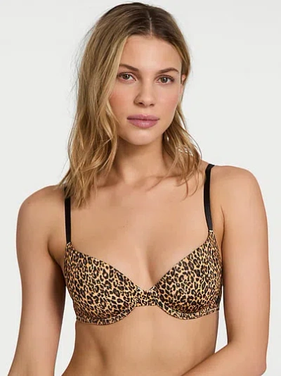 Victoria's Secret Sexy Tee Smooth Lightly Lined Demi Bra In Animal Print