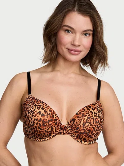 Victoria's Secret Sexy Tee Smooth Lightly Lined Demi Bra In Animal Print