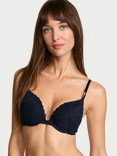 Victoria's Secret Sexy Tee Sophia Lace Push-up Bra In Blue