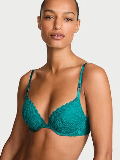 Victoria's Secret Sexy Tee Sophia Lace Push-up Bra In Blue