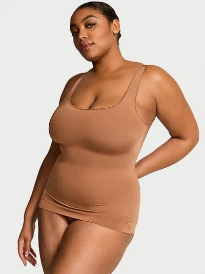 Victoria's Secret Shapewear By Victoria Seamlessshaping™ Cinched Tank Top In Brown