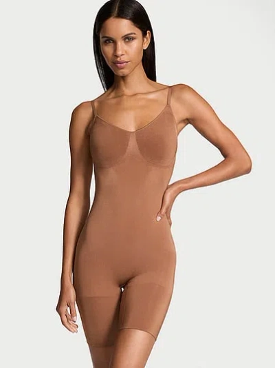 Victoria's Secret Shapewear By Victoria Seamlessshaping™ Mid-thigh Bodysuit In Brown