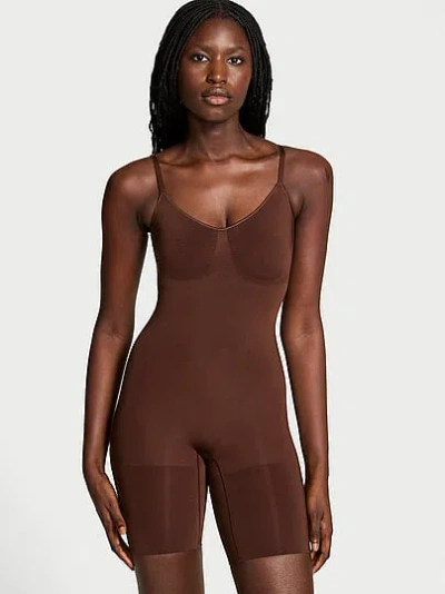 Victoria's Secret Shapewear By Victoria Seamlessshaping™ Mid-thigh Bodysuit In Brown