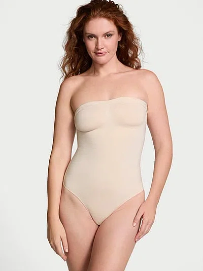 Victoria's Secret Shapewear By Victoria Seamlessshaping™ Strapless Bodysuit In Neutral
