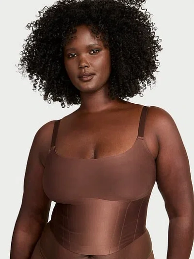 Victoria's Secret Shapewear By Victoria Smoothingshimmer™ Cinched Tank Top In Brown