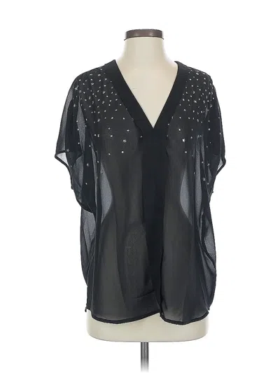 Pre-owned Victoria's Secret Short Sleeve Blouse In Black