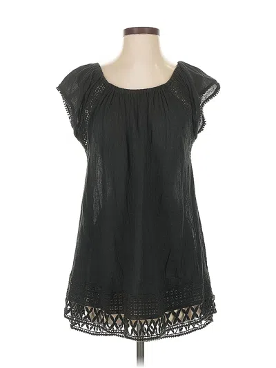 Pre-owned Victoria's Secret Short Sleeve Blouse In Black