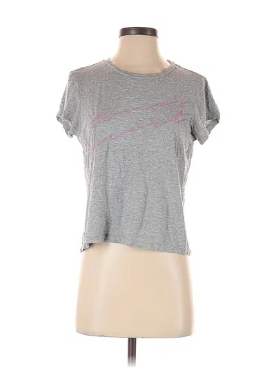 Pre-owned Victoria's Secret Short Sleeve Top Gray Sweetheart Neckline Tops