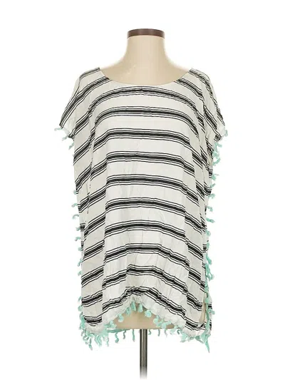 Pre-owned Victoria's Secret Short Sleeve Top Green One Shoulder Neckline Tops