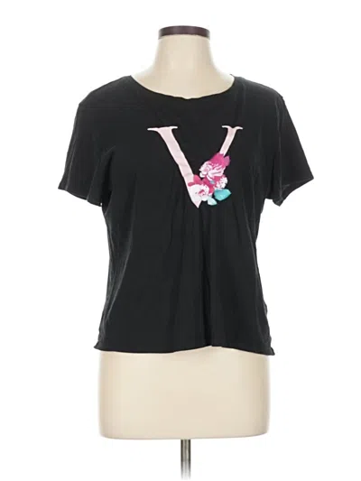 Pre-owned Victoria's Secret Short Sleeve T-shirt In Black