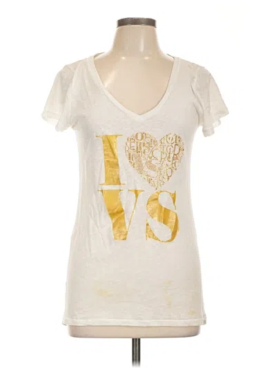 Pre-owned Victoria's Secret Short Sleeve T-shirt In White