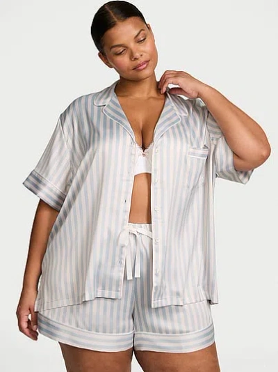 Victoria's Secret Signature Satin Short Pajama Set In Multi