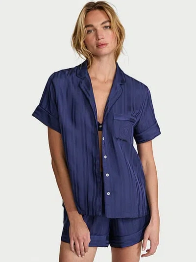 Victoria's Secret Signature Satin Short Pajama Set In Pink