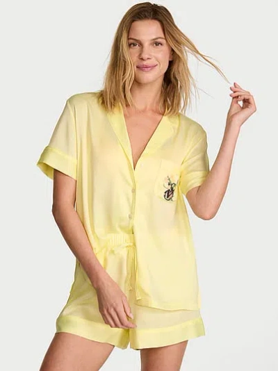 Victoria's Secret Signature Satin Short Pajama Set In Pattern