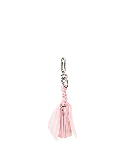 Victoria's Secret Silk Tie Tassel Bag Charm Keychain In Animal Print
