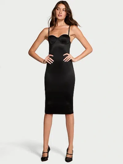 Victoria's Secret Sosleek™ Balconette Midi Slip Dress In Black