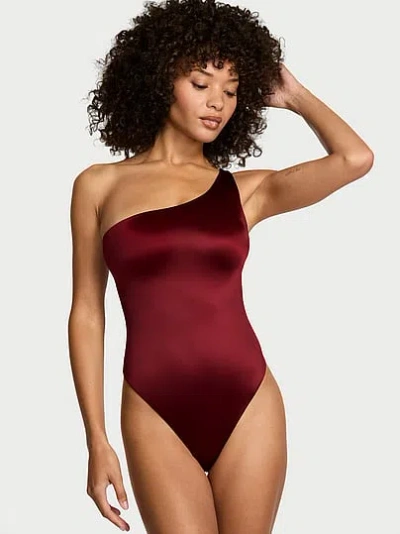 Victoria's Secret Sosleek™ One-shoulder Bodysuit In Brown