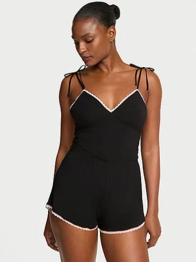 Victoria's Secret Sosoft™ Modal Bow Short Romper In Black