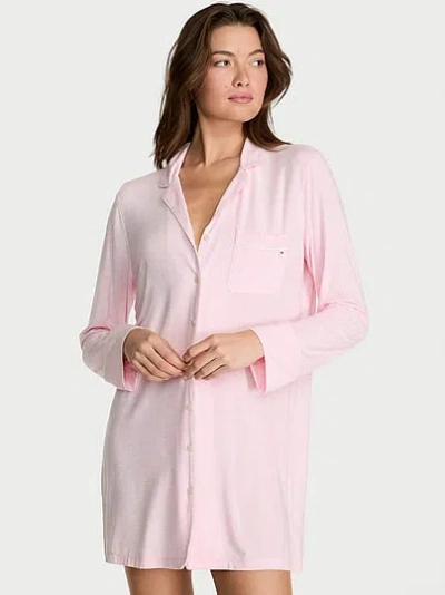 Victoria's Secret Sosoft™ Modal Button-front Sleepshirt In Animal Print