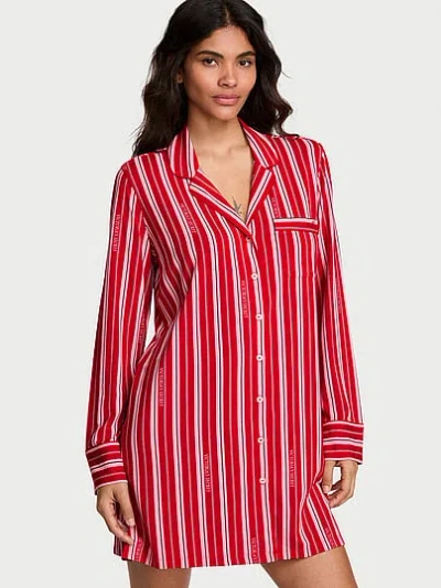 Victoria's Secret Sosoft™ Modal Button-front Sleepshirt In Pink