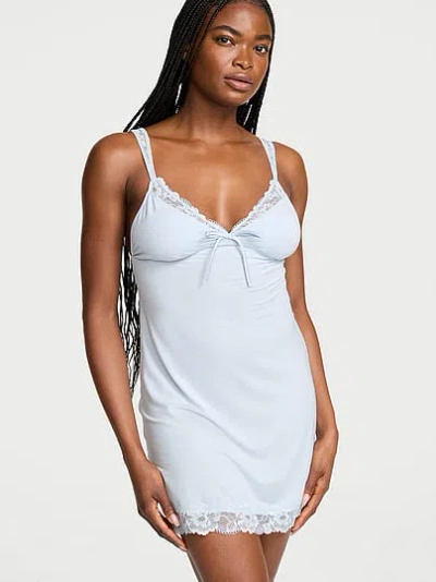 Victoria's Secret Sosoft™ Modal Lace-trim Bridal Mini Slip In Animal Print