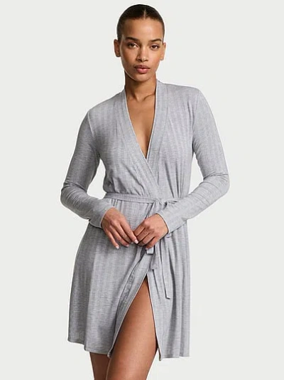 Victoria's Secret Sosoft™ Modal Ultra-fine Short Robe In Gray
