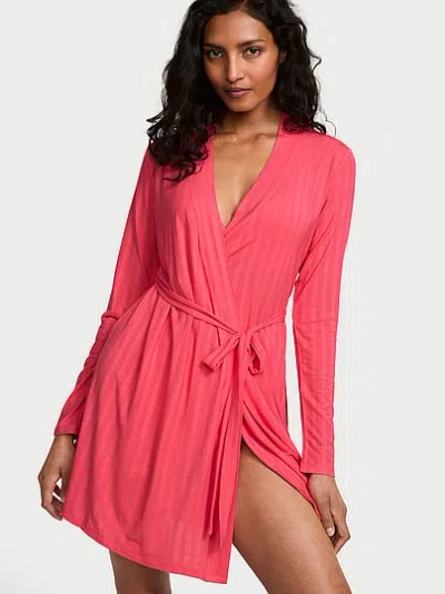 Victoria's Secret Sosoft™ Modal Ultra-fine Short Robe In Red