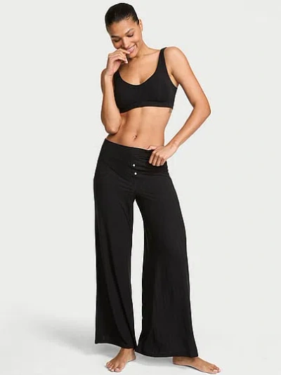 Victoria's Secret Sosoft™ Modal Ultra-fine Wide-leg Pant In Black
