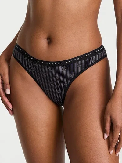 Victoria's Secret Stretch Cotton Bikini Panty In Black