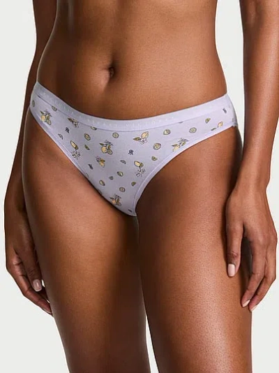 Victoria's Secret Stretch Cotton Bikini Panty In Blue