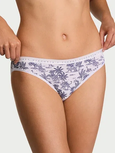 Victoria's Secret Stretch Cotton Bikini Panty In Blue