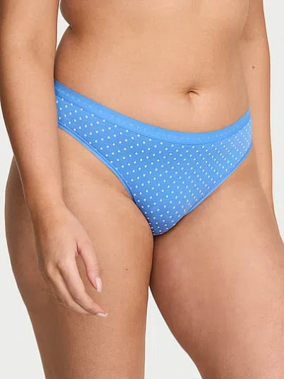 Victoria's Secret Stretch Cotton Bikini Panty In Blue