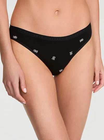 Victoria's Secret Stretch Cotton Bikini Panty In Black